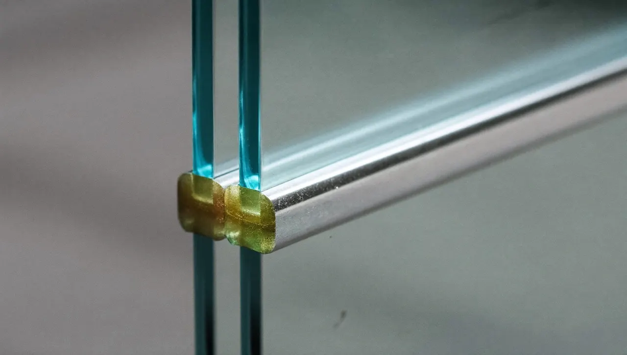 A new warm-edge sealed glass unit being fitted into an existing frame